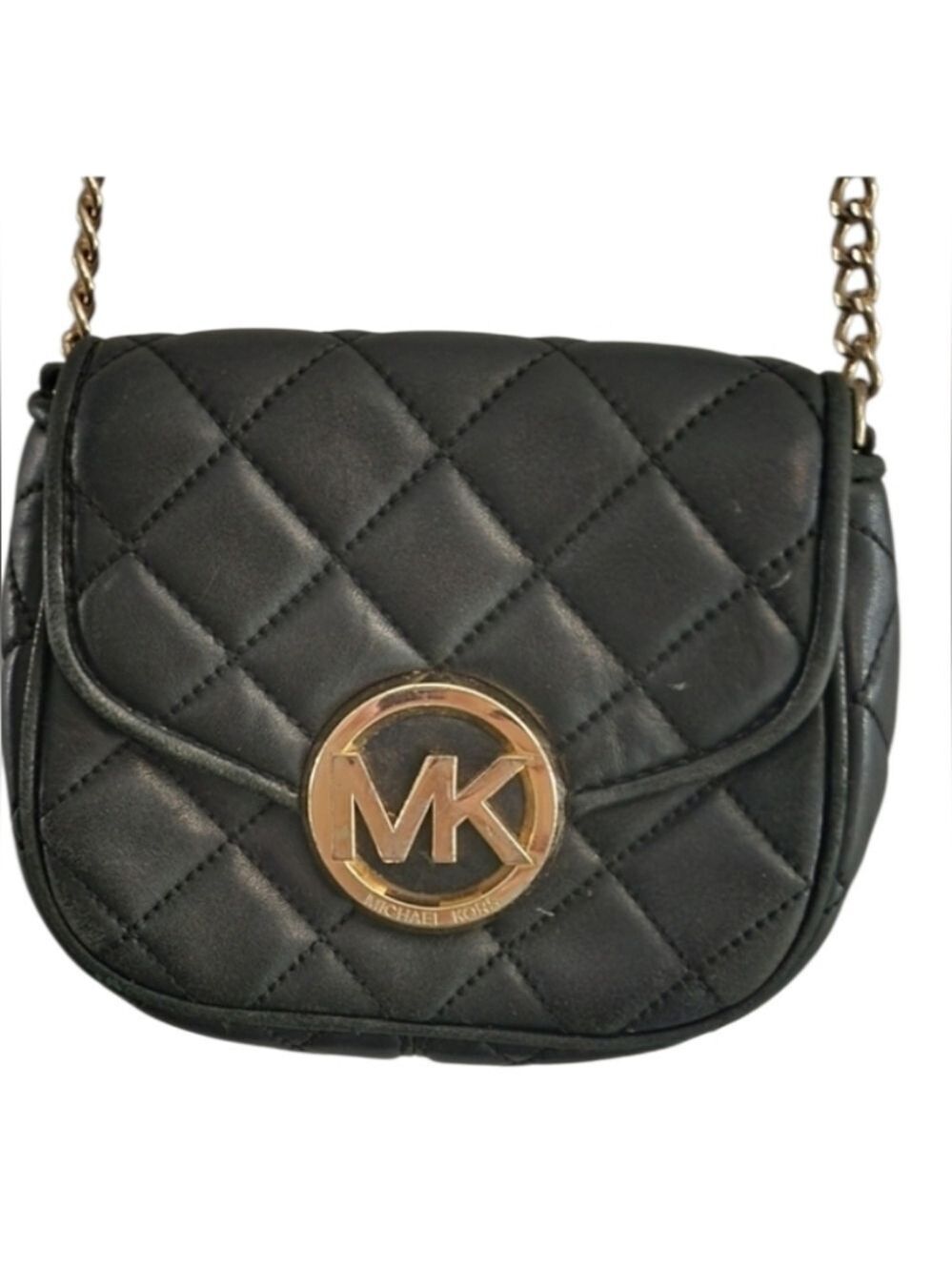 Michael Kors Black Quilted Crossbody Bag